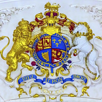 Buy canvas prints of Royal Coat Arms Saint Martin Fields Church London England by William Perry