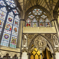Buy canvas prints of  Stained Glass Chapter House Westminster Abbey London England by William Perry