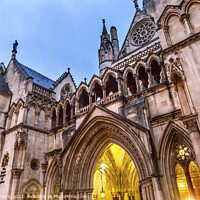 Buy canvas prints of Royal Courts of Justice Old City London England by William Perry