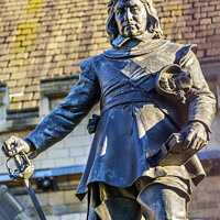 Buy canvas prints of Oliver Cromwell Statue Parliament Westminster London England by William Perry