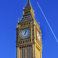 Buy canvas prints of Big Ben Tower Plane Houses of Parliament Westminster London Engl by William Perry
