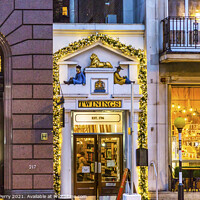 Buy canvas prints of Old City Street Twinnings Tea Shop Nght London England by William Perry