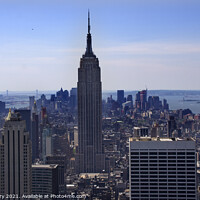 Buy canvas prints of New York City Skyline Looking South Empire State B by William Perry