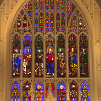 Buy canvas prints of Trinity Church New York City Inside Stained Glass by William Perry