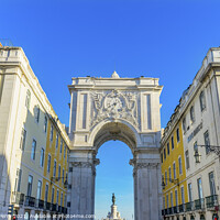 Buy canvas prints of Rua Augusta Arch  Baixa Palace Square Lisbon Portugal by William Perry