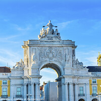 Buy canvas prints of Rua Augusta Arch  Baixa Palace Square Lisbon Portugal by William Perry