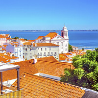 Buy canvas prints of Sao Vincente Church Portas do Sol Alfama Lisbon Portugal by William Perry