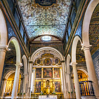 Buy canvas prints of Santa Maria Church Igreja Santa Maria Basilica Obidos Portugal by William Perry