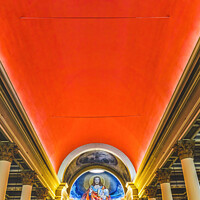 Buy canvas prints of Basilica Jesus Fresco Sacred Heart Cathedral Punta Arenas Chile by William Perry