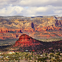 Buy canvas prints of Bear Mountain Orange Red Rock Canyon West Sedona Arizona by William Perry