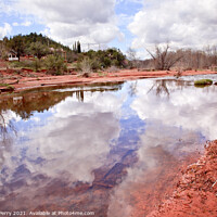 Buy canvas prints of Oak Creek Downstream Reflection Sedona Arizona by William Perry