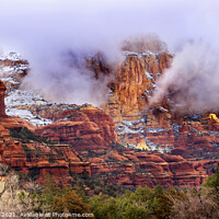 Buy canvas prints of Clouds Over Sedona Boynton Red Rock Canyon Snow Arizona by William Perry