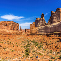 Buy canvas prints of Tourists Park Avenue Section Arches National Park Moab Utah  by William Perry