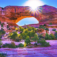 Buy canvas prints of Wilson Arch Sun Rock Canyon Moab Utah  by William Perry