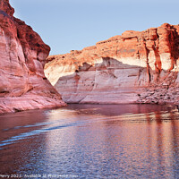 Buy canvas prints of Pink Antelope Canyon Reflection Lake Powell Arizona by William Perry