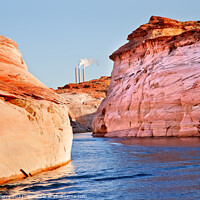 Buy canvas prints of Navajo Generating Station Entrance Antelope Canyon Lake Powell A by William Perry