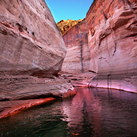 Buy canvas prints of Pink Antelope Slot Canyon Reflection Lake Powell Arizona by William Perry