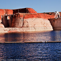 Buy canvas prints of Glen Canyon Dam Lake Powell Canyon Walls Arizona by William Perry