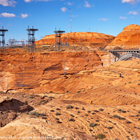 Buy canvas prints of Glen Canyon Dam Electric Power Towers Lines Arizona by William Perry