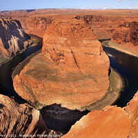 Buy canvas prints of From the Rim Horseshoe Bend Glen Canyon Overlook Colorado River by William Perry