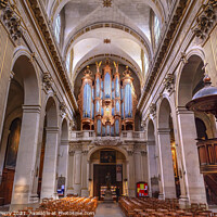 Buy canvas prints of Basilica Organ Saint Louis En L'ile Church Paris France by William Perry