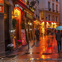 Buy canvas prints of Colorful Wine Bars Restaurants Latin Quarter West Bank Latin Qua by William Perry