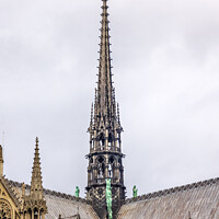Buy canvas prints of Black Spire Tower Notre Dame Cathedral Paris France by William Perry