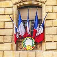 Buy canvas prints of French Flags Government Building Paris France by William Perry