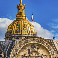 Buy canvas prints of North Portal Golden Dome Church Les Invalides Paris France by William Perry