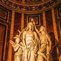 Buy canvas prints of John the Baptist Statue La Madeleine Church Paris France by William Perry