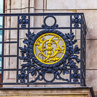 Buy canvas prints of Golden Window Decoration Government Building Paris France by William Perry