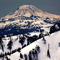 Buy canvas prints of Snowy Mount Saint Adams and Ridge Lines by William Perry