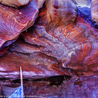 Buy canvas prints of Red Rock Abstract Cave Near Royal Tombs Petra Jordan by William Perry