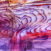 Buy canvas prints of Red Rock Abstract Near Royal Tombs Petra Jordan by William Perry