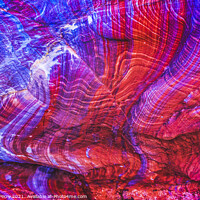 Buy canvas prints of Red Blue Rock Magnesium Abstract Near Royal Tombs Petra Jordan by William Perry