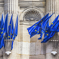 Buy canvas prints of Europe EC Flags Government Building Paris France by William Perry