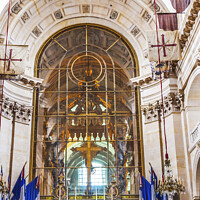 Buy canvas prints of Golden Cross Altar Church Les Invalides Paris France by William Perry