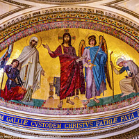 Buy canvas prints of Jesus Mosaic Pantheon Basilica Paris France by William Perry
