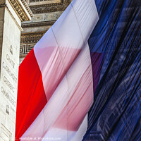 Buy canvas prints of Arc de Triomphe French Flag Paris France by William Perry