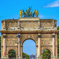 Buy canvas prints of Arc de Triomphe du Carrousel Paris France by William Perry