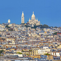 Buy canvas prints of Montmartre Sacre Coeur Church Buildings Paris France by William Perry