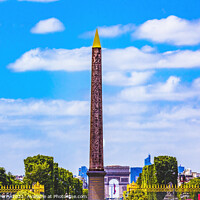 Buy canvas prints of Ancient Egyptian Obelisk Place de la Concorde Paris France by William Perry