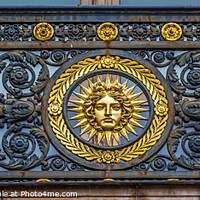 Buy canvas prints of Sun King Decoration Government Buildings Paris France by William Perry