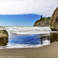 Buy canvas prints of Ruby Beach Reflection Seastacks Olympic National Park Washington by William Perry