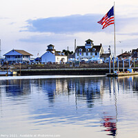 Buy canvas prints of Maritime Museum Flag Westport Grays Harbor Washing by William Perry