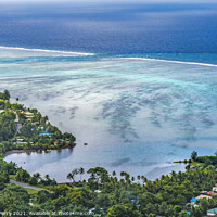 Buy canvas prints of Colorful Outer Reef Blue Water Moorea Tahiti by William Perry