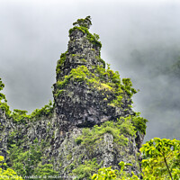 Buy canvas prints of Colorful Clouds Mount Mouapu Shark's Teeth Moorea Tahiti by William Perry
