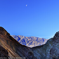 Buy canvas prints of Golden Canyon Moon Death Valley National Park California by William Perry