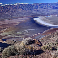 Buy canvas prints of Badwater from Dante View with Panamint Mountains Death Valley Na by William Perry