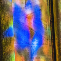 Buy canvas prints of Colorful Reflection Abstract Stained Glass Cathedral Bayeux Norm by William Perry